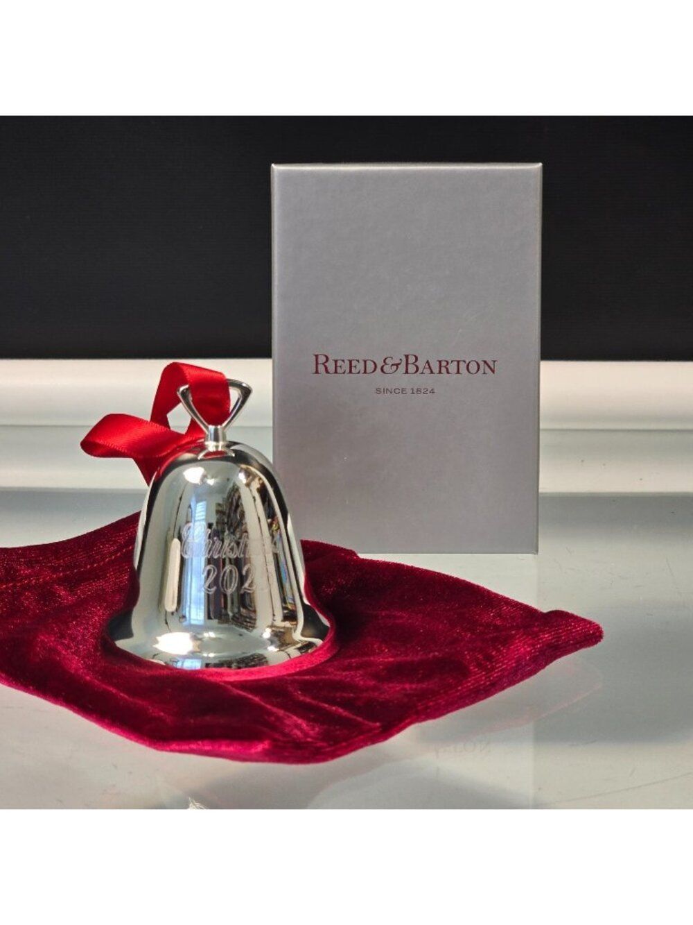 Reed And Barton Christmas 2025 Annual Silver Bell Ornament New in Box